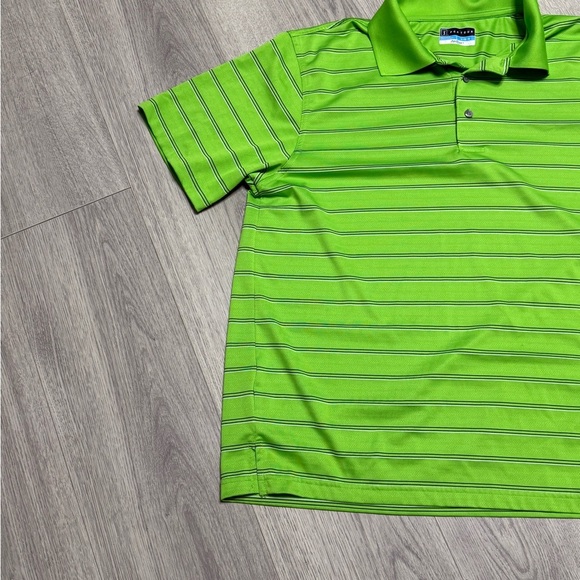 PGA TOUR Airflex Green Striped Polo Shirt - Picture 3 of 7